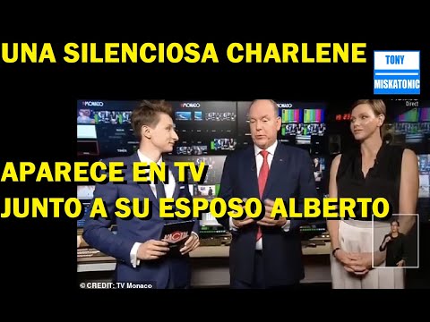 UNA DISTANTE CHARLENE DE MÓNACO APARECE EN TELEVISIÓN JUNTO A SU ESPOSO EL PRÍNCIPE ALBERTO.