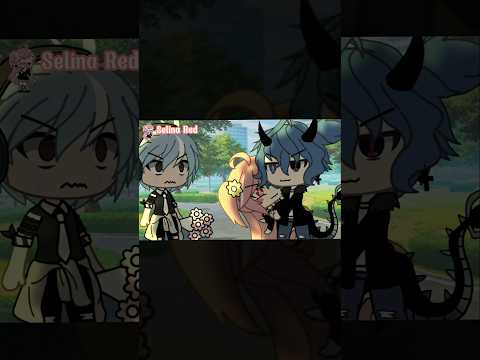 “What does it feel like when two guys are fighting over you? 😆 #gacha #gachalife #selinared