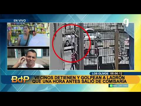 BDP EN VIVO Los Olivos, vecinos capturan a ladrón