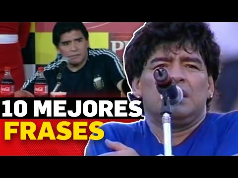 10 FRASES inolvidables de Diego Armando MARADONA l Muere Maradona