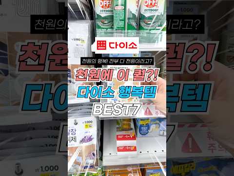 다이소 초심찾기!  1천원에 이 퀄? 다잇소 행복템 7가지 #천원의행복