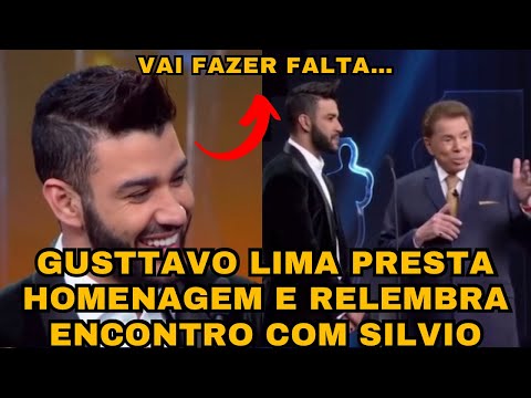 Gusttavo Lima homenagem Silvio Santos com vídeo do primeiro e único encontro dos dois