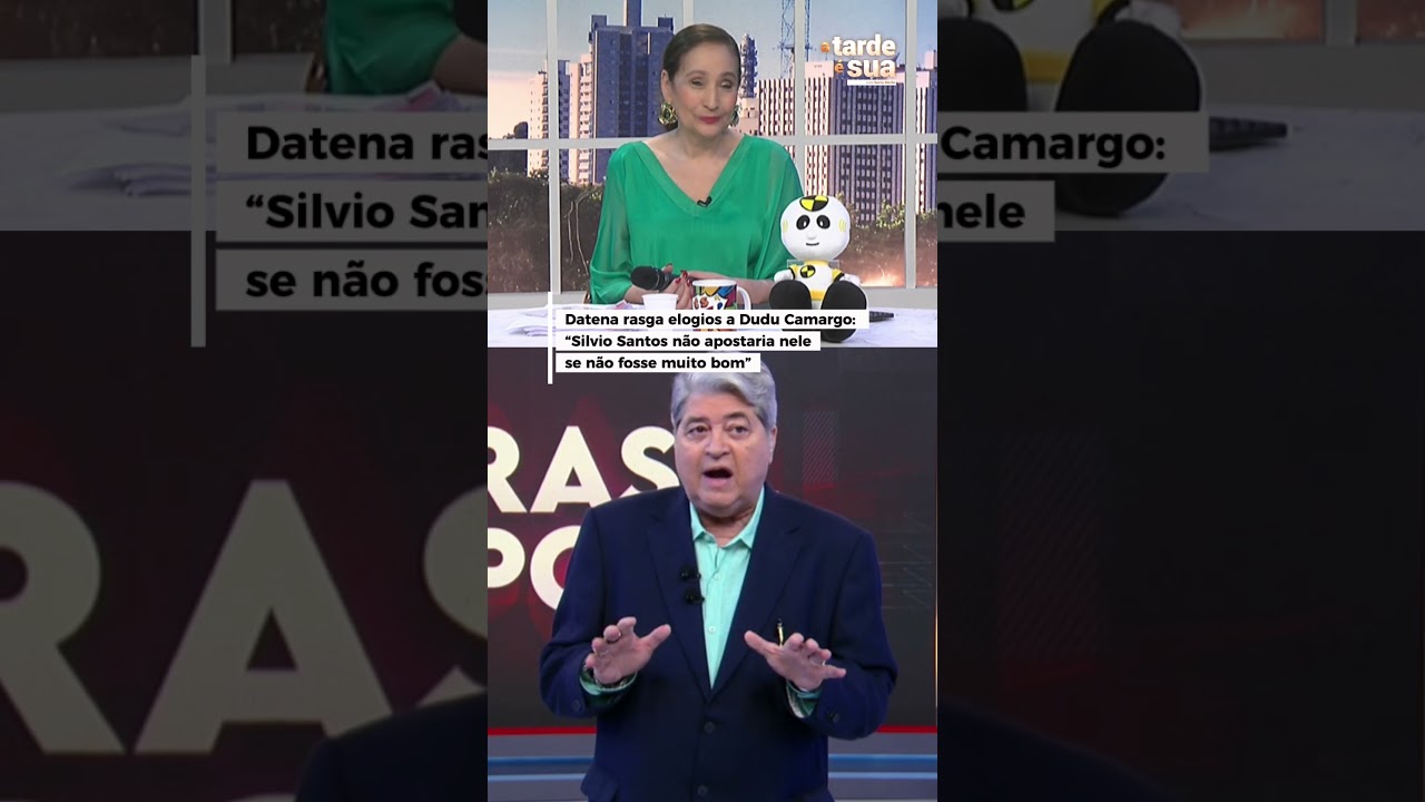 Datena rasga elogios a Dudu Camargo: “Silvio Santos não apostaria nele se não fosse muito bom”