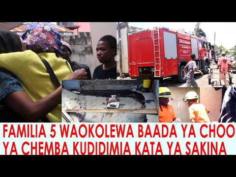 FAMILIA 5 WAOKOLEWA BAADA YA CHEMBA YA CHOO KUDIDIMIA ZIMAMOTO NA UOKOZI WATOA MSAADA WA HARAKA