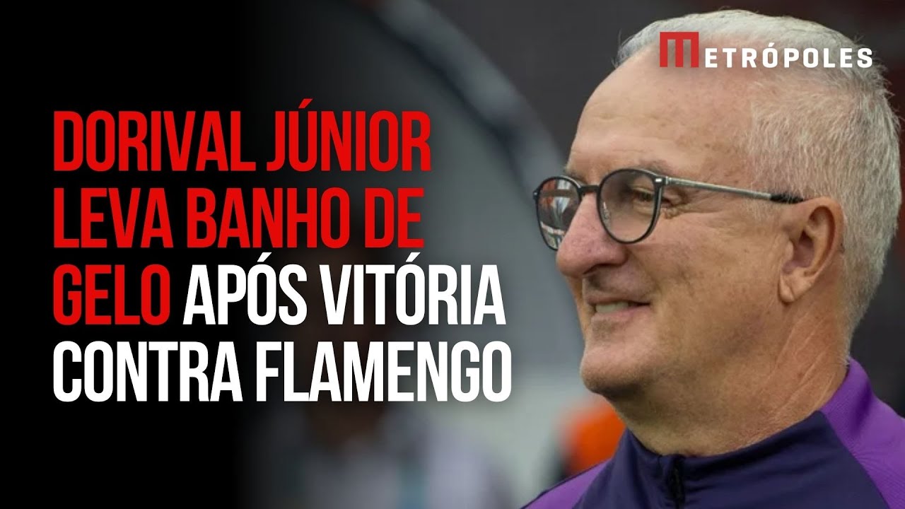 Supercopa: Dorival Júnior leva banho de gelo após vitória do Corinthians; veja vídeo