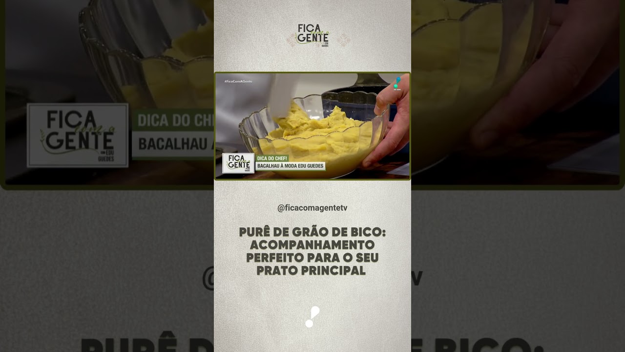 Purê de grão de bico Acompanhamento perfeito para o seu prato principal