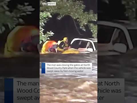 Man trapped in submerged vehicle saved