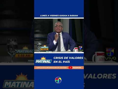 La delincuencia la corrupción, los atracos y los asesinatos se les atribuyen a una crisis de valores