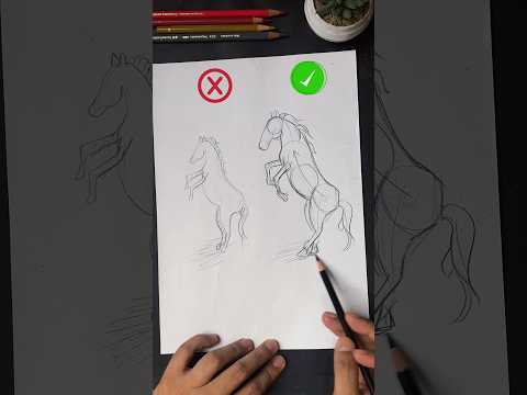 Dibujo de caballos paso a paso