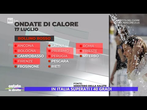 In Italia superati i 40 gradi - Estate in diretta 17/07/2024