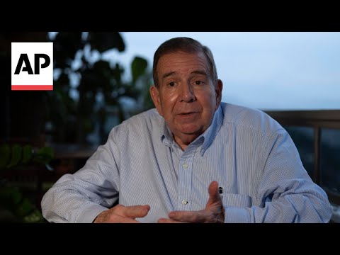 Venezuela's opposition candidate for the presidency speaks to the Associated Press