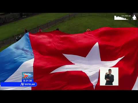 Colocan en enseña nacional en las colinas de Irlanda en solidaridad con Cuba