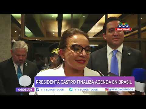 Presidenta Castro finaliza agenda en Brasil