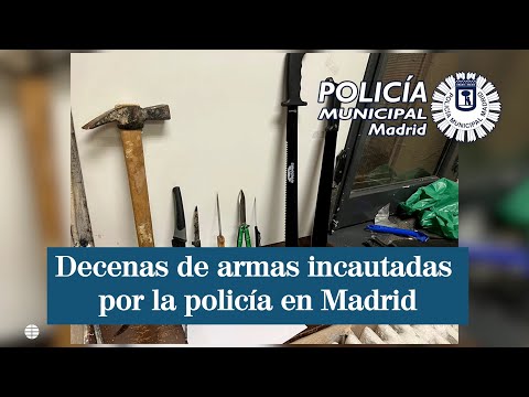 Decenas de armas incautadas este fin de semana por la policía en Madrid
