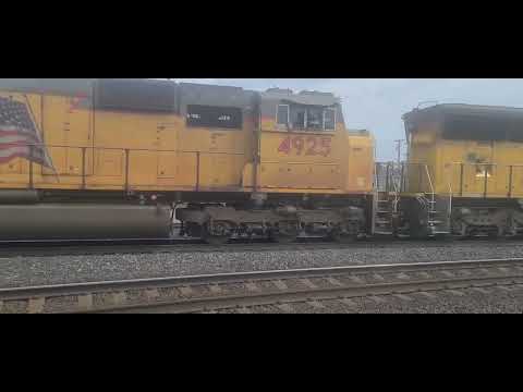 Union Pacific 3876 leads a power move in Roseville, CA