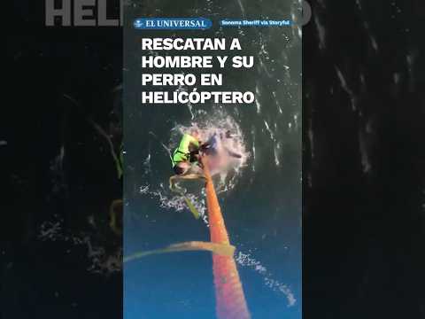 Paseo en kayak termina en tragedia; rescatan a hombre y su perro con helicóptero #shorts