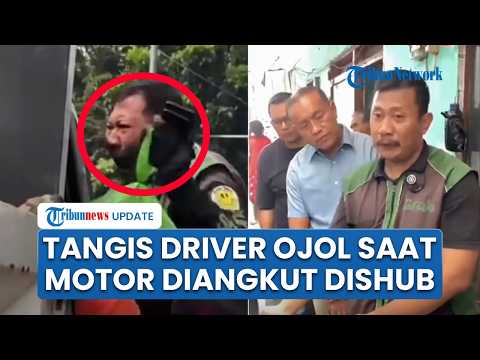 Viral Video Tangis Driver Ojol saat Motor Diangkut Dishub seusai Ambil Orderan, Kini Dikembalikan