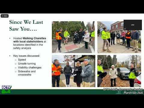 Safe Streets Public Comment Session, March 12, 2026