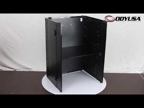 26″ Wide x 36″ Tall Black DJ Fold-out Stand (FZF2636BL)