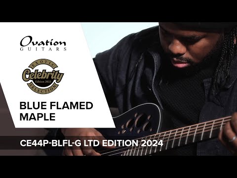 Ovation Ltd Edition 2024 ⎥Blue Flamed Maple ⎥Multi Soundhole Demo by Diazno