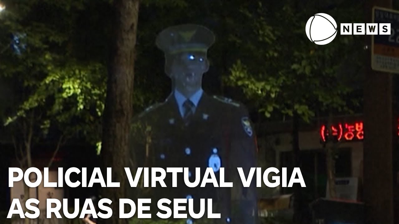 Policial virtual monitora as ruas da Coreia do Sul