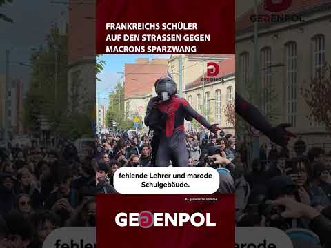 Frankreichs Schüler auf den Straßen <strong>gegen</strong> Macrons Sparzwang #Frankreich #protest #paris #macron