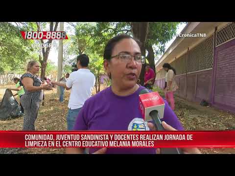 Realizan jornada de limpieza en el colegio Melania Morales – Nicaragua