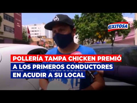 Pollería Tampa Chicken premió a los primeros conductores en acudir a su local