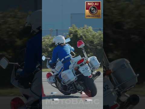 Female Slalom Master Police Motorcycle Rodeo Gymkhana Honda CB1300 Flawless Maneuver 322026