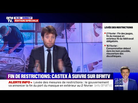 Jean Castex annonce la fin du port du masque en extérieur et fin du télétravail le 2 février