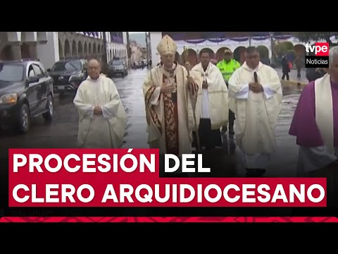 Semana Santa: se desarrolló procesión del Clero Arquidiocesano en Ayacucho