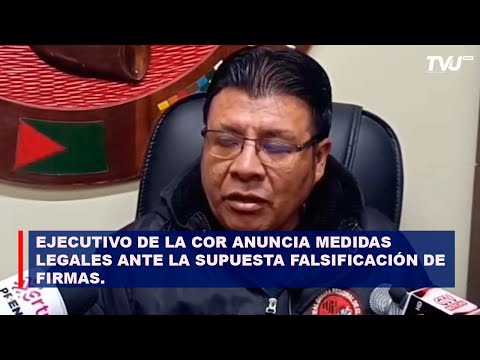 EJECUTIVO DE LA COR ANUNCIA MEDIDAS LEGALES ANTE LA SUPUESTA FALSIFICACIÓN DE FIRMAS