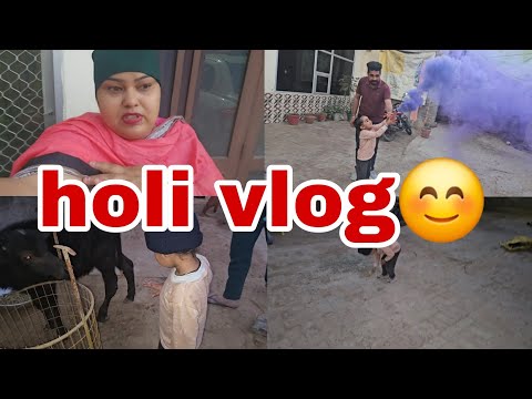 ਅਸੀਂ ਹੋਲੀ ਦਾ ਤਿਉਹਾਰ ਕਿਸ ਤਰ੍ਹਾਂ ਮਨਾਇਆ 😊ll #dailyvlog #festivalvlog by @manpreet1212j 