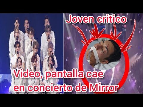 video, momento que cae pantalla gigante a integrante de Mirror, accidente grupo Mirror en concierto