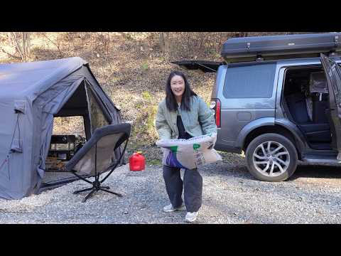 겨울 캠핑, 난방 어떻게 하세요? 저는 따뜻하고 가성비 좋은 이걸로 하려고요! 340kg 싣고 내리고 쉽진 않네ㅣ토르 원형통 취저야! 에어 매트리스 바꾸고 토퍼 올리면 늦잠 예약!