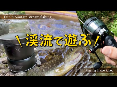 \ 渓流で遊ぶ / Fun mountain stream fishing Playing in the River