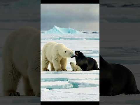 Seal vs Polar Bear 🦭🐻❄️ | Brave Mom Fights to Save Her Baby!