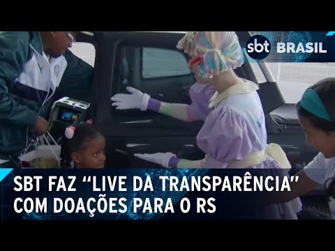 SBT lança live da transparência em tenda de doações | SBT Brasil (25/05/24)