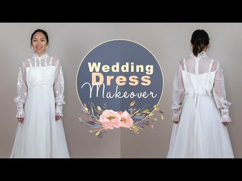 Wedding Dress Makeover Ep. 2 - Lace, Ruffles, and Chiffon!