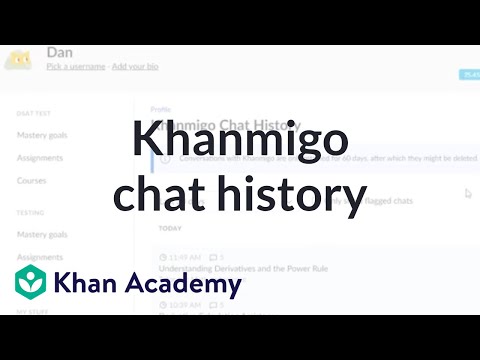 Khanmigo chat history demo | Introducing Khanmigo | Khanmigo for
students | Khan Academy