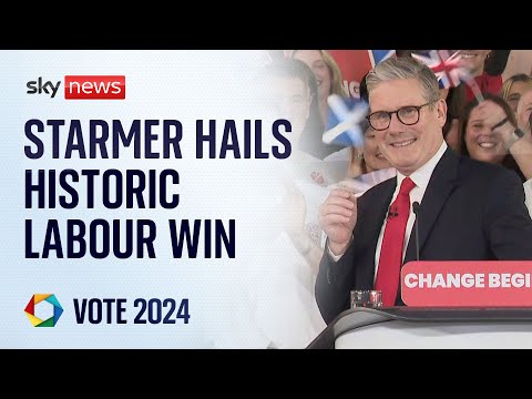 'We did it!' Starmer greets jubilant supporters as Labour claim election victory