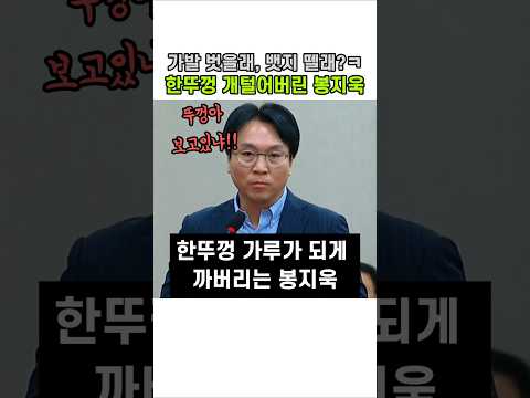 "가발 벗을래, <strong>뱃지</strong> 뗄래?" 국감장 나와 폭탄 발언으로 한동훈 개털어버리는 봉지욱