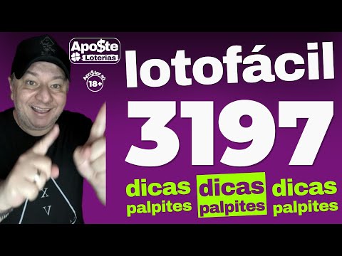 LOTOFÁCIL 3197 DICAS PALPITES ESTUDOS #loteria #lotofacil #mega