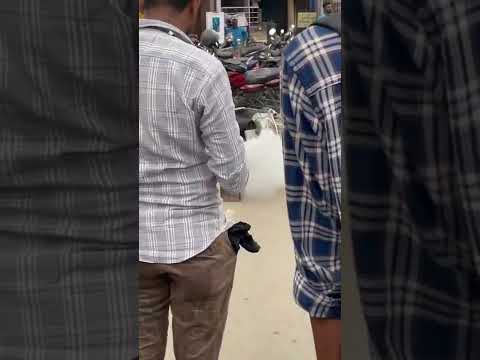 Okinawa Praise+ Electric Scooter Catch Fire in Tamil Nadu (Watch Video)