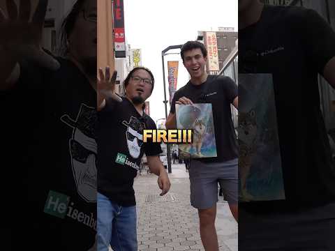 Spray Painting a Wolf Art with Fire for a Visitor from Chicago in Asakusa! 🎨🔥