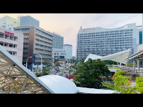 good morning☀️ 今朝の沖縄パレットくもじまわりの雰囲気最高です🚶☺️