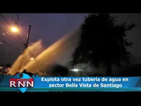 Explota otra vez tubería de agua en sector Bella Vista de Santiago