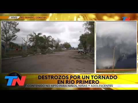 CÓRDOBA I Destrozos por un tornado en Río Primero durante el partido