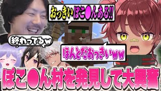 【マイクラ】ぽこ●ん村を発見して大興奮のマイクラハードコア耐久【日向まる切り抜き】
