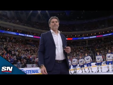 Legendary Czechian NHLer Jaromir Jagr Drops Ceremonial Puck To Kick Off Global Series